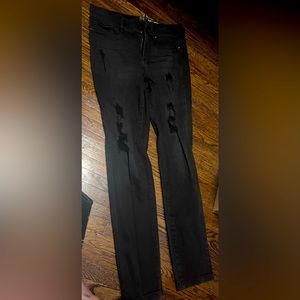 Ny and company super stretch ripped jeans size 16 black